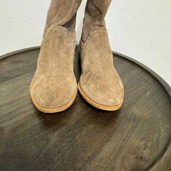 Splendid Women's Western Boots Pull On Mid Calf Suede Comfort Tan Size 9 - Picture 4 of 16